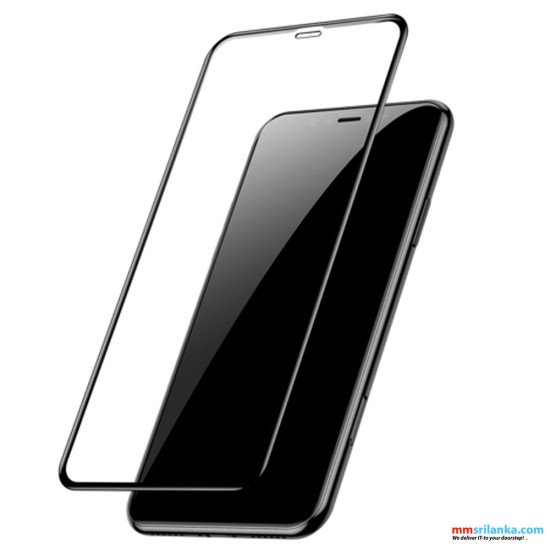 Baseus Set of 2x Full Screen glass with 0.3mm frame 9H iPhone 11Pro/iPhone XS/iPhone X+Black Positioner 